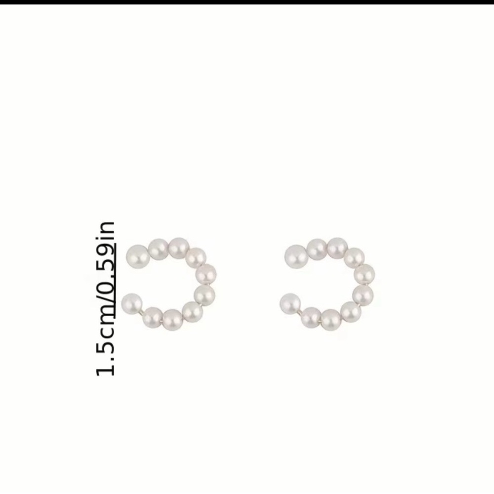 Elegant  Pearl Ear Cuff set - Picture 4 of 4